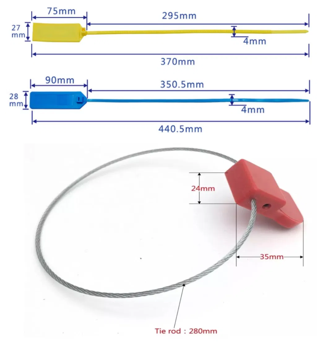 Waterproof Plastic Traceability UHF RFID Seal Tag Zip Cable Label