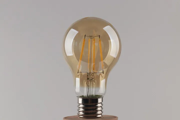 A60 Golden 6W High Lumen Marcação RoHS Compatibilidade Eletrônica Super Brilhante